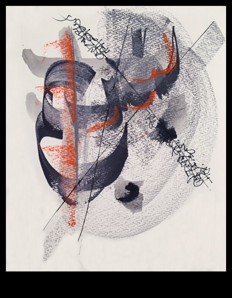 Cărbune și cerneală O fuziune a media 7 Fuziunea cărbunelui și a cernelii: Experimentarea cu medii mixte